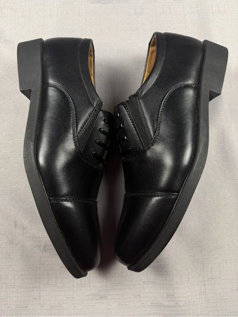 Classic Black Slip-On Derby Dress Shoes for Men